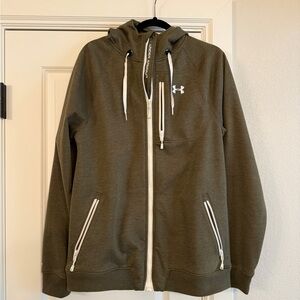 Under Armour Men's Green Zip-Up Water Resistant Jacket